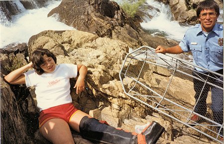 Becky Riley and Pete Schoerner ready to load her in basket