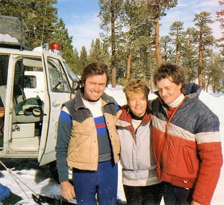 Jim Livingston, Jan Jaquette and Larry Welch at rescue van Jim Livingston, Jan Jaquette and Larry Welch at rescue van