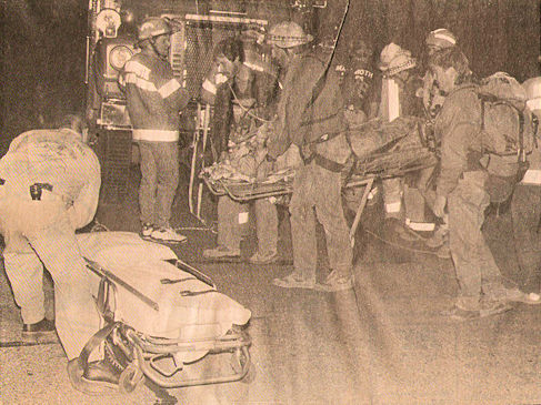 Members of the Mammoth Lakes Fire Department and Mono County Sheriff's Department Search and Rescue wrap up rescue procedures on Howard Hilliard on Tuesday Members of the Mammoth Lakes Fire Department and Mono County Sheriff's Department Search and Rescue wrap up rescue procedures on Howard Hilliard on Tuesday