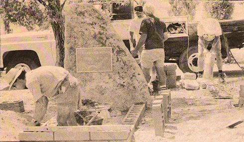 In respect for the memory of a former search and rescue team member who died on a search mission, members of the current team made improvements on Rick Lawrence Mosher's grave site last Monday. Pictured above are from left to right, Pete Schoerner, Cole Hampton, Jim Collins and John Ellsworth. In respect for the memory of a former search and rescue team member who died on a search mission, members of the current team made improvements on Rick Lawrence Mosher's grave site last Monday. Pictured above are from left to right, Pete Schoerner, Cole Hampton, Jim Collins and John Ellsworth.