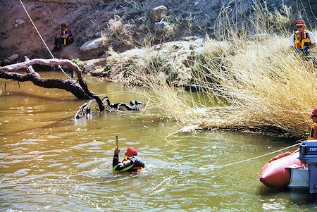 Searching the Los Angeles Aquaduct for missing person