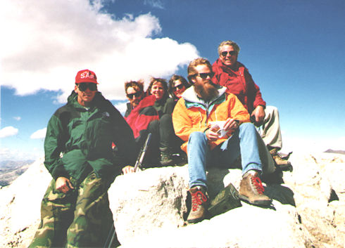 Team on top of Mt. Conness Team on top of Mt. Conness