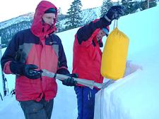 Jeff Holmquist and Bryan Huntsman at Level 2 Avalanche Training - photo by Tim Villanueva of the Bardini Foundation