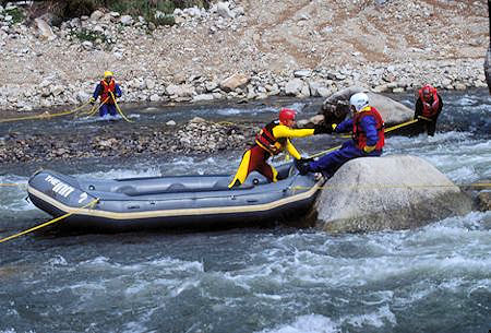 Swift water rescue training at Pickel Meadows