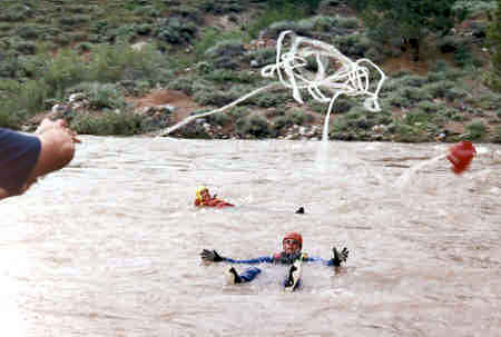 Swift water rescue training at Pickel Meadows