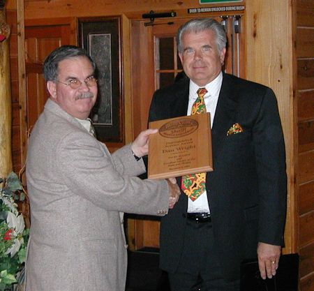 Dan Wright receiving Distinquished Service Award from Lt. Boe Turner Dan Wright receiving Distinquished Service Award from Lt. Boe Turner