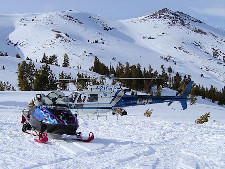 Helicopter ready to take off