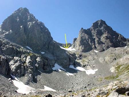 Site of accident below Banner-Ritter saddle - Michael Habicht Photo Site of accident below Banner-Ritter saddle - Michael Habicht Photo