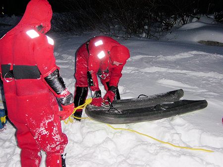 Night Lake Ice Rescue Training - November 17, 2003