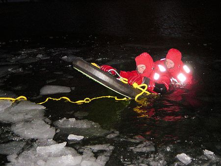 Night Lake Ice Rescue Training - November 17, 2003