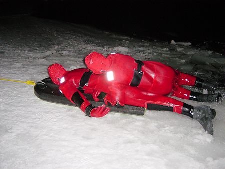 Night Lake Ice Rescue Training - November 17, 2003