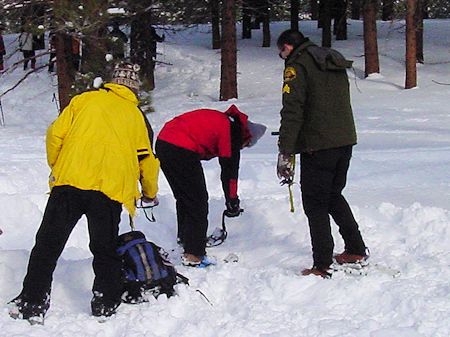 Using avalanche beacon to locate avalanche victim Using avalanche beacon to locate avalanche victim