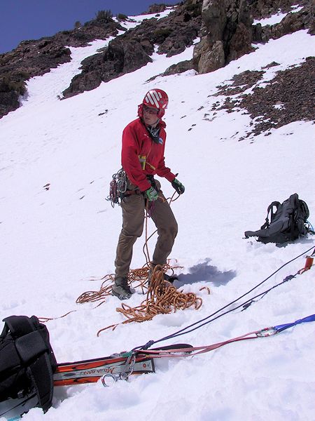 Belay setup about ready to go - JW Photo Belay setup about ready to go - JW Photo