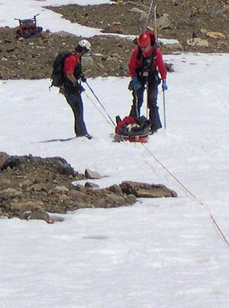 Second belay well underway - DM Photo Second belay well underway - DM Photo