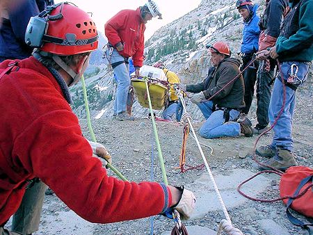 Lowering litter - Walt Matell Photo Lowering litter - Walt Matell Photo