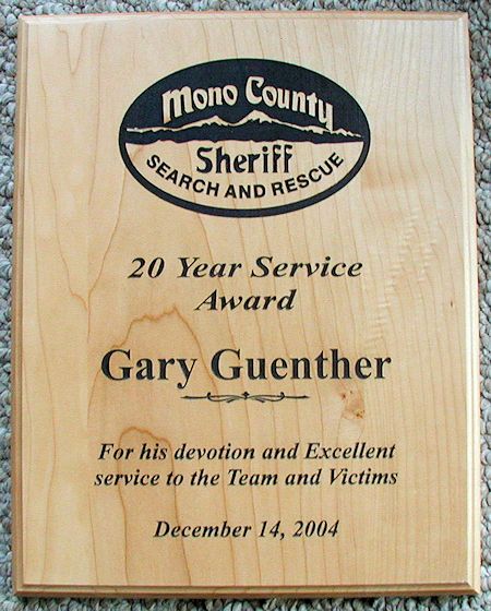 Gary Guenther 20 Year Service Award - December 14, 2004 Gary Guenther 20 Year Service Award - December 14, 2004