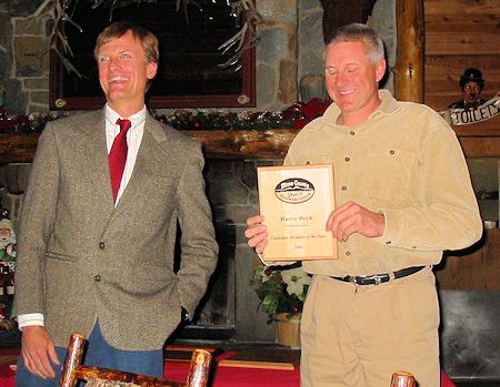 Barry Beck receiving Candidate of Year Award from Jeff Homquist - December 14, 2004 Barry Beck receiving Candidate of Year Award from Jeff Homquist - December 14, 2004