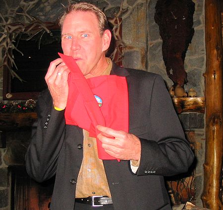 Dave Michalski has a new bib for his infamous foraging on SAR operations Dave Michalski has a new bib for his infamous foraging on SAR operations