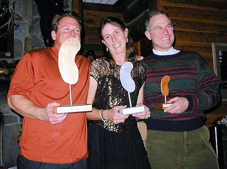 The recipients of the prestigious Bean Awards, for 'Flatulence above and beyond the call of duty . . .or nature,' were: Craig Knoche (Bronze Bean), Jutta Schmidt (Silver Bean), and Bill Greene (Golden Bean, John Hronesh accepting)