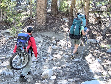 Wheel for litter gets a ride to trailhead Wheel for litter gets a ride to trailhead