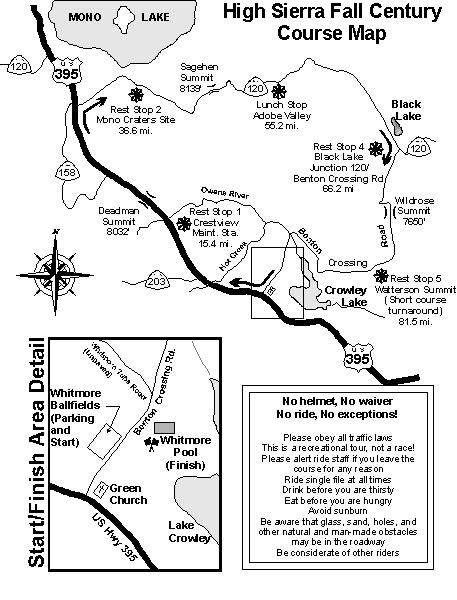 Fall Century Ride map