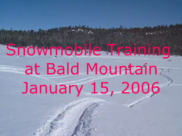 Snowmobile Training - Bald Mountain