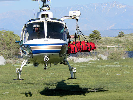 CHP helicopter landing with subject CHP helicopter landing with subject