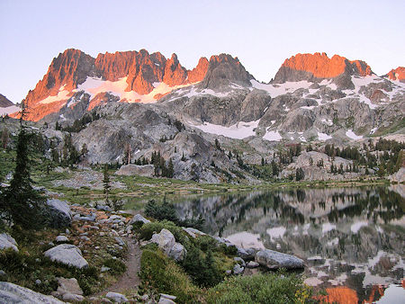 Ritter Range sunrise from Ediza Lake Ritter Range sunrise from Ediza Lake