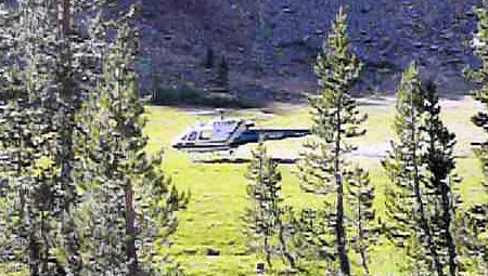 CHP Helicopter at Purple Lake - Dave Michalski Photo CHP Helicopter at Purple Lake - Dave Michalski Photo