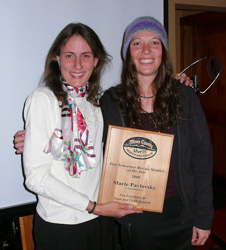 Marie Pavlovsky - Rescue Member Of The Year 2008 - Dave Michalski Photo Marie Pavlovsky - Rescue Member Of The Year 2008 - Dave Michalski Photo