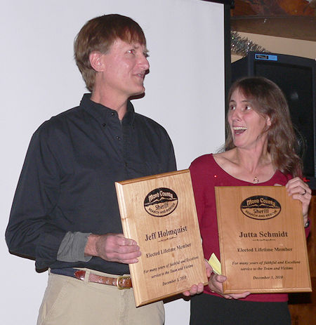 Lifetime Member Award to Jeff Holmquist and Jutta Schmidt Lifetime Member Award to Jeff Holmquist and Jutta Schmidt