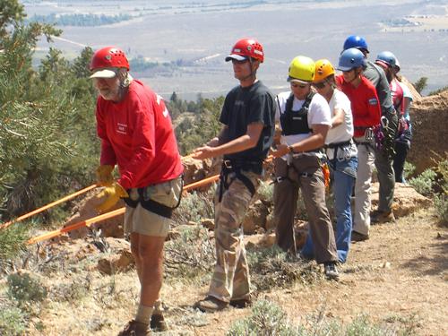 Steep angle rigging training - Carole Schilz Photo