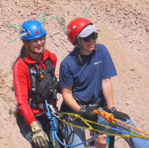 Steep angle rigging training - Carole Schilz Photo