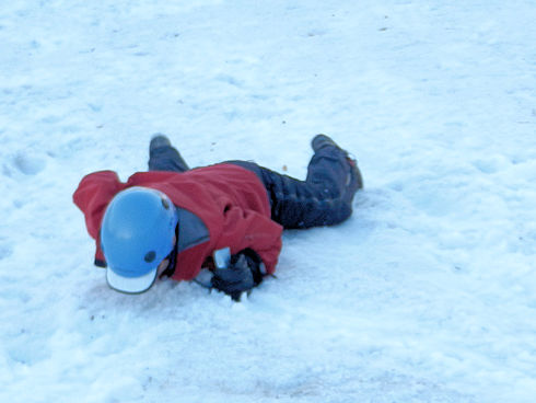 Ice Axe Training - self arrest Ice Axe Training - self arrest