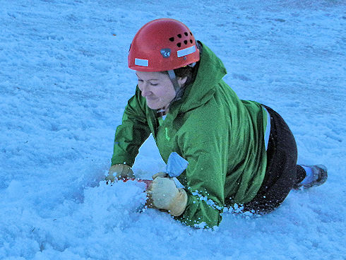 Ice Axe Training - self arrest Ice Axe Training - self arrest