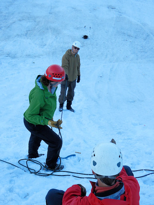 Ice Axe Training - ice axe belay