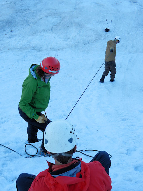 Ice Axe Training - ice axe belay