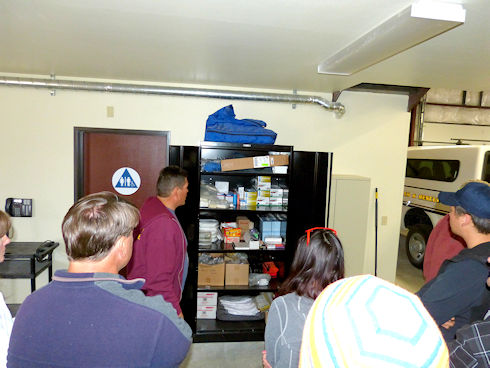 Rick Dodson reviews where equipment is kept Rick Dodson reviews where equipment is kept