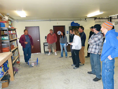 Rick Dodson reviews where equipment is kept Rick Dodson reviews where equipment is kept