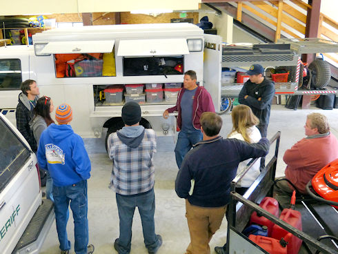 Rick Dodson reviews where equipment is kept Rick Dodson reviews where equipment is kept