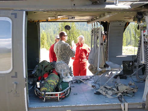 Preparing to fly team to victim's location Preparing to fly team to victim's location