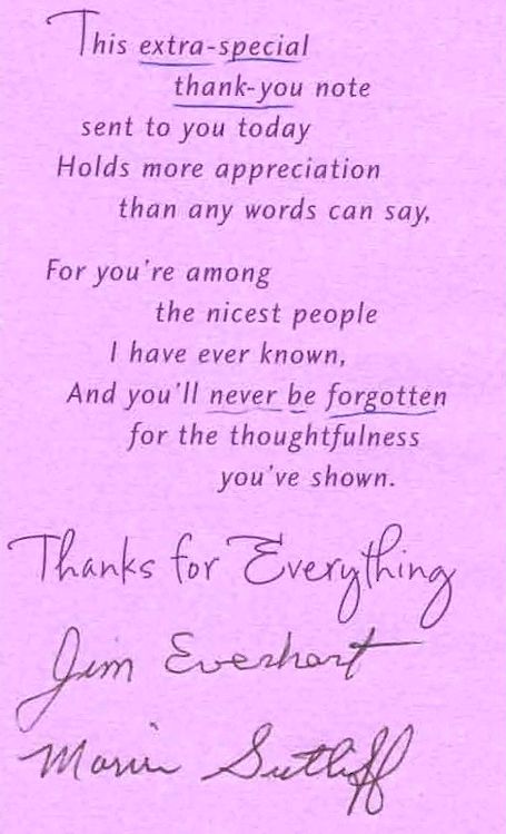 Thank You Note