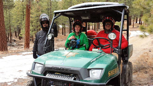 Bill Greene with Glenn and Andrea Goryl in the Ranger