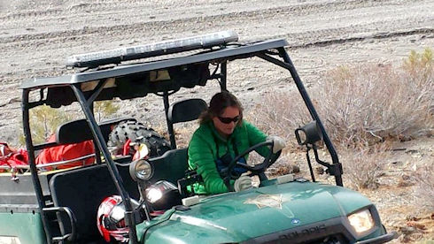 Andrea parking the Ranger