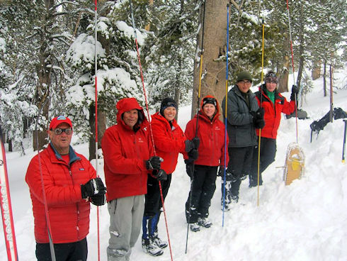 Mono SAR Team doing a probe line Mono SAR Team doing a probe line
