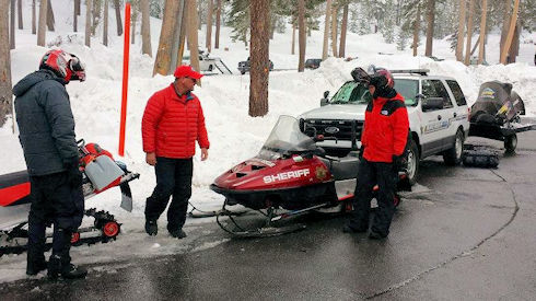 There were a number of other riders already out enjoying the snow