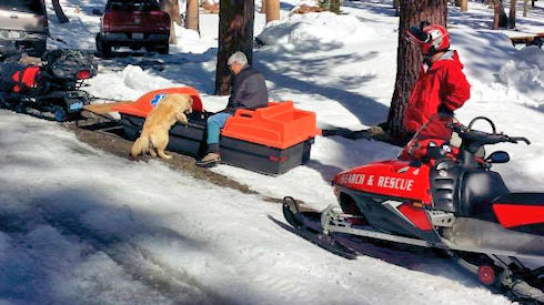 The team can carry more gear and people with the litter The team can carry more gear and people with the litter
