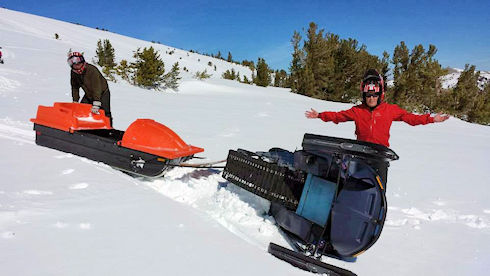 Even though it is a useful tool, the litter adds weight and complexity to snowmobile operation Even though it is a useful tool, the litter adds weight and complexity to snowmobile operation