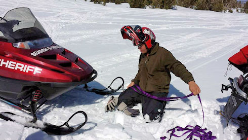 Preparing to hook up a towing line Preparing to hook up a towing line
