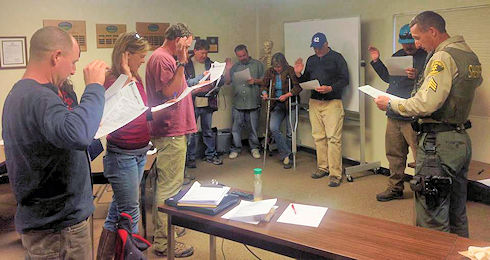 New Candidates sworn in by Sargent Tim Minder New Candidates sworn in by Sargent Tim Minder